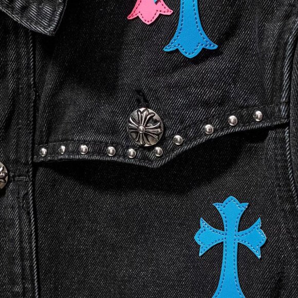 Chrome Hearts Cross-Stitch Patch Denim Jacket - Picture 7 of 10